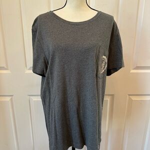 PINK Victoria's Secret Dark Gray Short Sleeve Tee
